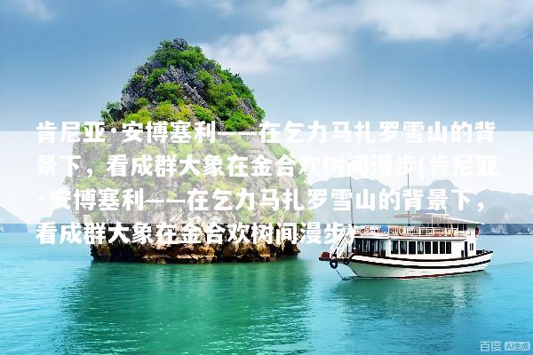 肯尼亚·安博塞利——在乞力马扎罗雪山的背景下，看成群大象在金合欢树间漫步(肯尼亚·安博塞利——在乞力马扎罗雪山的背景下，看成群大象在金合欢树间漫步)