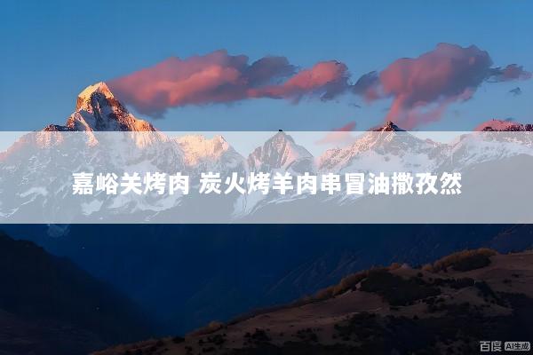 嘉峪关烤肉 炭火烤羊肉串冒油撒孜然